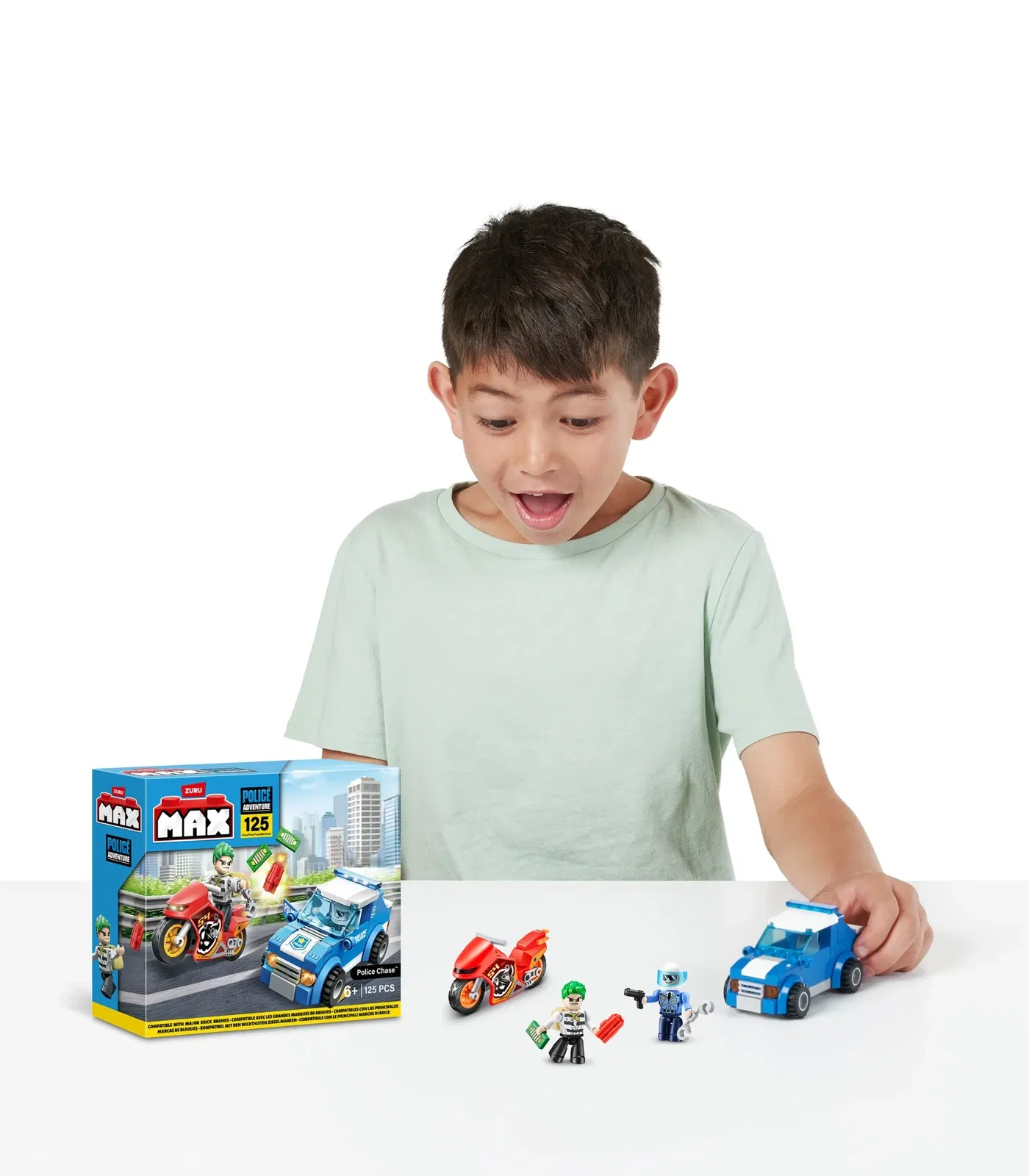 Zuru Max City Lögreglubíll og mótorhjól 125 kubbar - Image 2