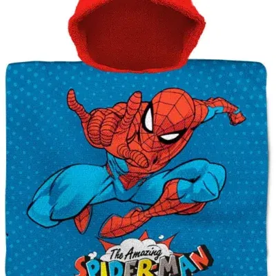 Fallegt ponsjo handklæði, Spiderman