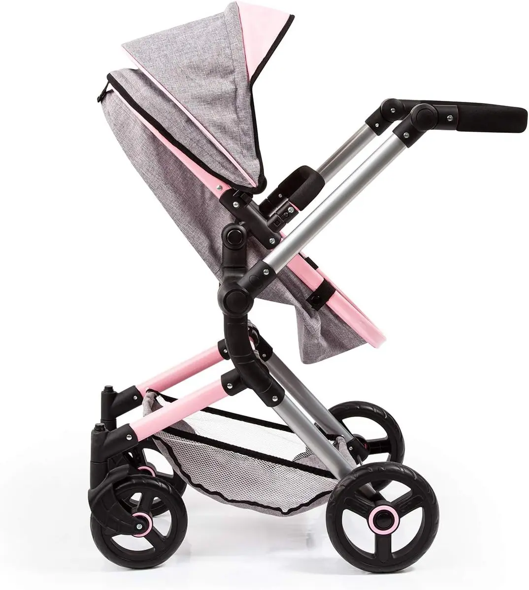 Bayer Design dúkkuvagn með svuntu og skiptitösku -Neo Vario Bleikur og Grár - Image 13