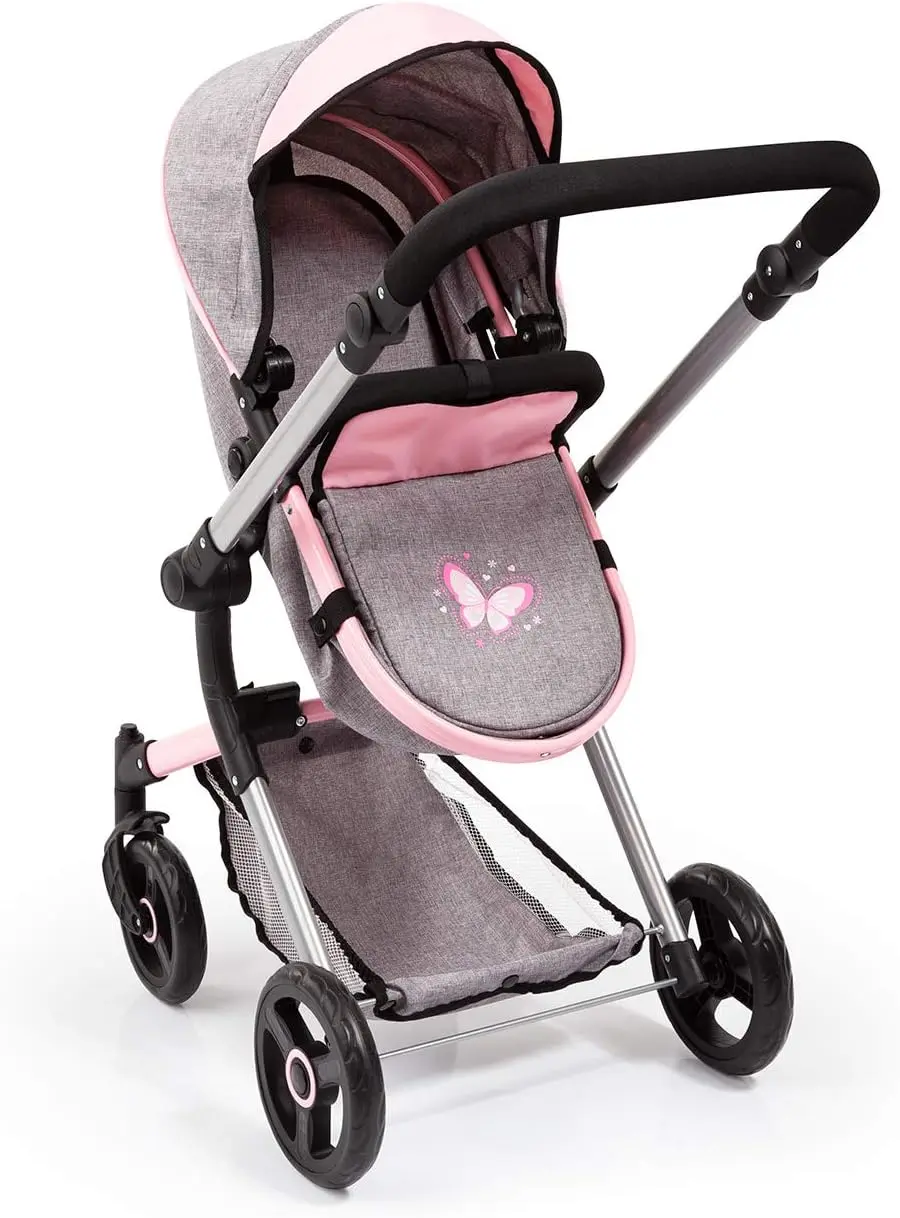 Bayer Design dúkkuvagn með svuntu og skiptitösku -Neo Vario Bleikur og Grár - Image 11