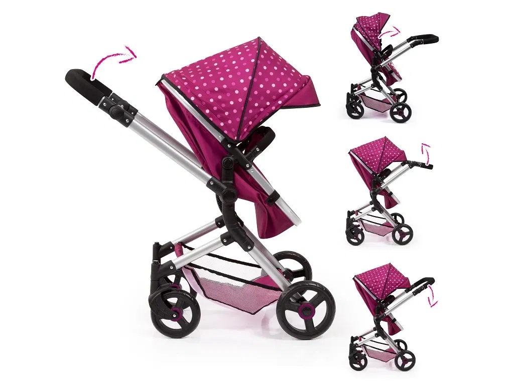 Bayer Design dúkkuvagn með svuntu og skiptitösku -Neo Vario Vínrauður - Image 3