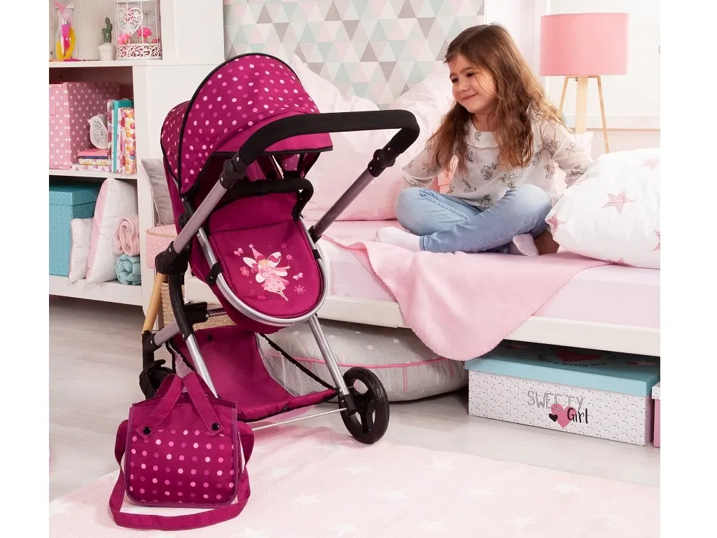 Bayer Design dúkkuvagn með svuntu og skiptitösku -Neo Vario Vínrauður - Image 2