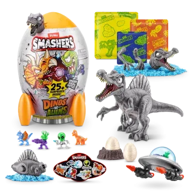 Zuru Smashers Eldflaug með risaeðlu og geimveru