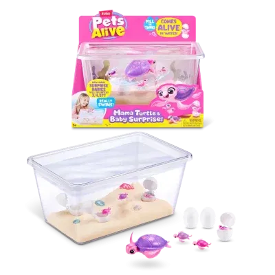 Pets Alive Skjaldbaka Mamma og litlu ungarnir