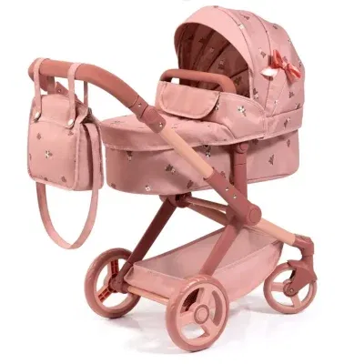 Bayer Design dúkkuvagn með svuntu og skiptitösku -XEO Ferskjubleikur